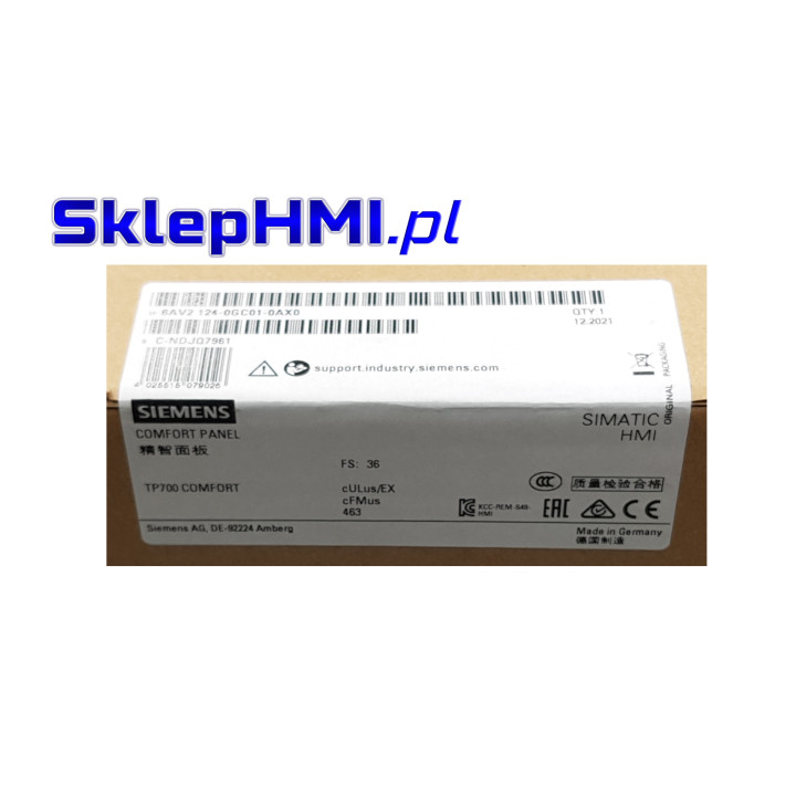 SIEMENS TP700 COMFORT 6AV2124-0GC01-0AX0